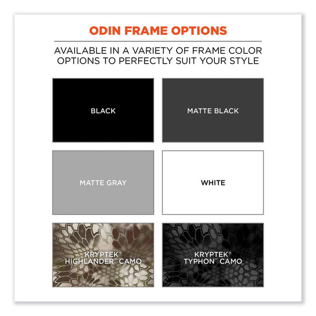 TENACIOUS HOLDINGS, INC. ergodyne® 50520 Skullerz Odin Safety Glasses, Kryptek Typhon Full Frame, Copper Dual Lens