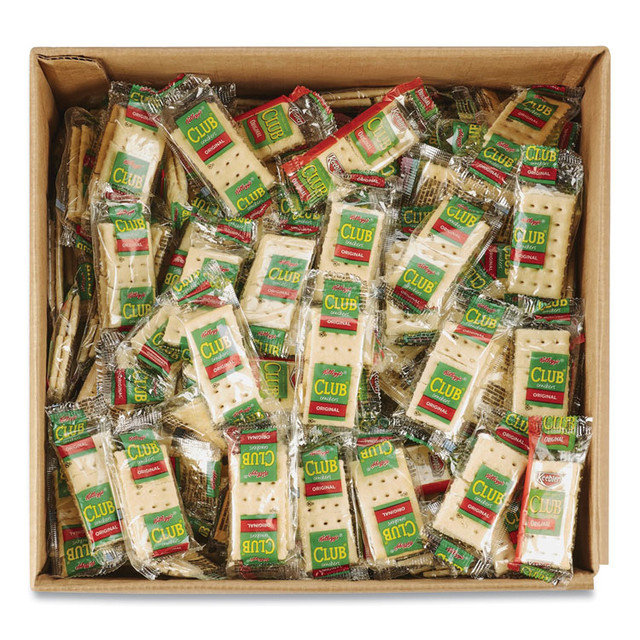 KELLOGG'S 033451 Club Original Crackers, 0.25 oz Individually Wrapped, 2/Pack, 500 Packs/Carton