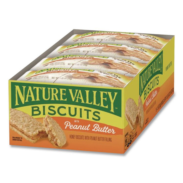 GENERAL MILLS Nature Valley® GEM47878 Biscuits, Honey with Peanut Butter, 1.35 oz Pouch, 16/Box