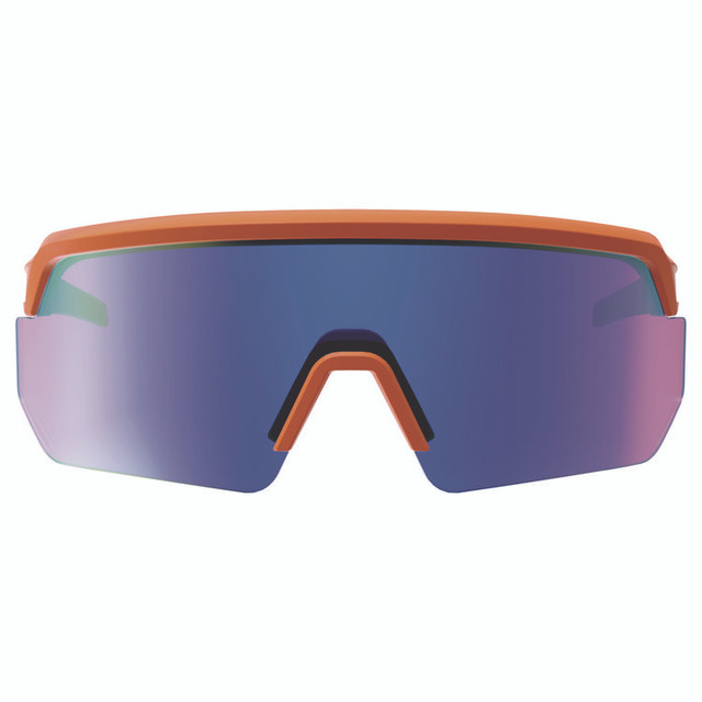 TENACIOUS HOLDINGS, INC. ergodyne® 55062 Skullerz AEGIR Anti-Scratch and Enhanced Anti-Fog Safety Glasses, Polorized, Orange Nylon Frame, Blue Mirror Polycarb Lens