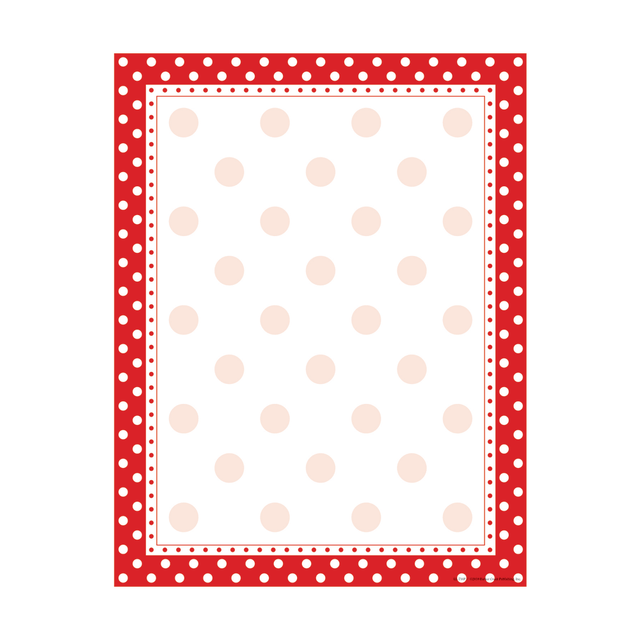 BARKER CREEK PUBLISHING, INC. LL716 Barker Creek Computer Paper, 8 1/2in x 11in, Red-And-White Dot, Pack Of 50 Sheets BARKER CREEK PUBLISHING, INC. LL716 Barker Creek Computer Paper, 8 1/2in x 11in, Red-And-White Dot, Pack Of 50 Sheets