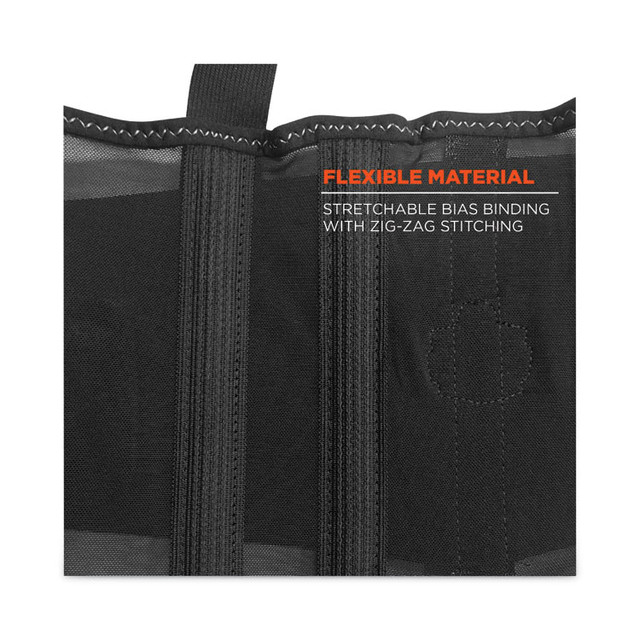 TENACIOUS HOLDINGS, INC. ergodyne® 11888 ProFlex 100HV Economy Hi-Vis Spandex Back Support Brace, 4X-Large, 52" to 58" Waist, Black/Orange