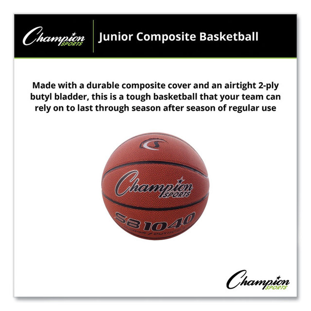 CHAMPION SPORT Sports SB1040 Composite Basketball, Junior Size, Brown