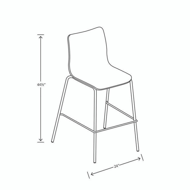 HON COMPANY RUCK5LSP8 Ruck Laminate Stool, Supports Up to 300 lb, 30" Seat Height, Charcoal Seat/Back, Silver Base