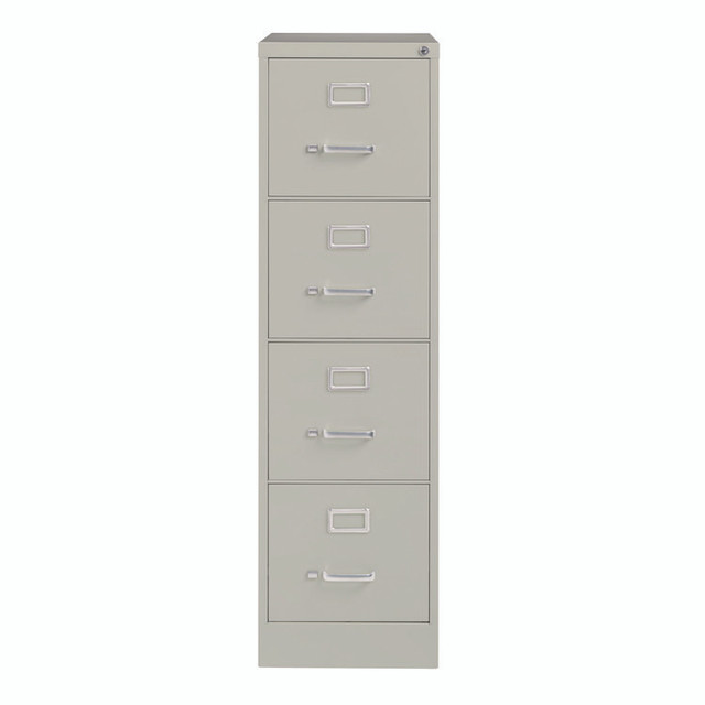 ALERA HVF1552LG Economy Vertical File, 4 Letter-Size File Drawers, Light Gray, 15" x 25" x 52"