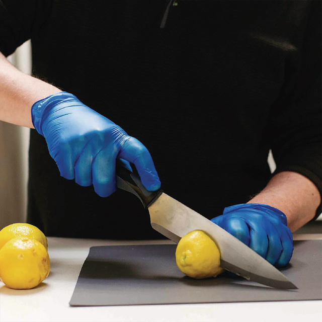 AMMEX CORPORATION GloveWorks® by IVBPF42100 Industrial Vinyl Gloves, Powder-Free, Small, 3 mil Thick, 9.5" Long, Blue, 100/Box, 10 Boxes/Carton