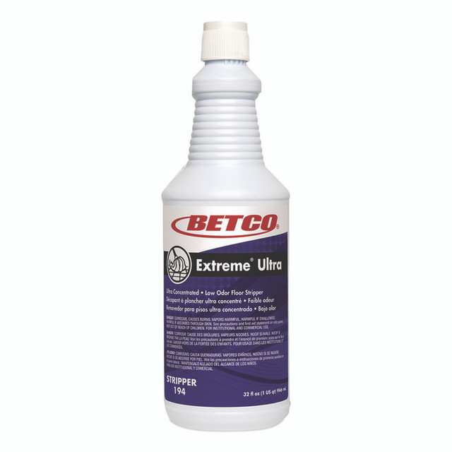 BETCO CORPORATION 1941200 Extreme Floor Stripper, Pleasant Scent, 32 oz Bottle, 12/Carton