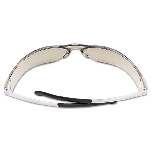 MCR SAFETY BK119 BearKat Safety Glasses, Frost Frame, Clear Mirror Lens