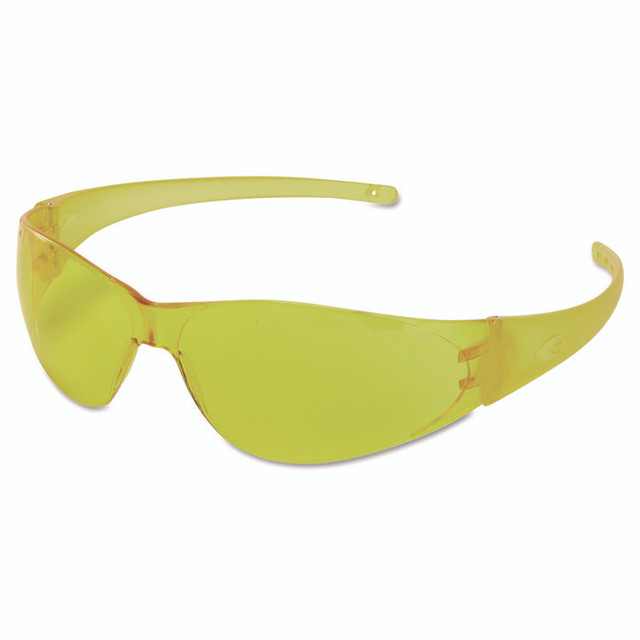 MCR SAFETY CK114 Checkmate Safety Glasses, Amber Temple, Amber Anti-Fog Lens