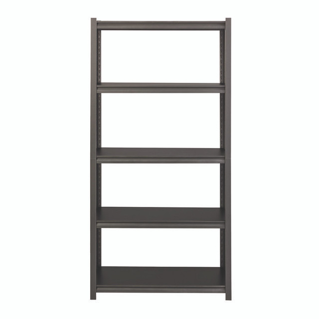 ALERA SU721836L Steel Shelving Unit with Laminate Shelves, Five-Shelf, 36w x 18d x 72h, Steel, Black/Gun Metal Gray