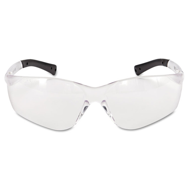 MCR SAFETY BK110AFBX BearKat Safety Glasses, Frost Frame, Clear Lens, 12/Box