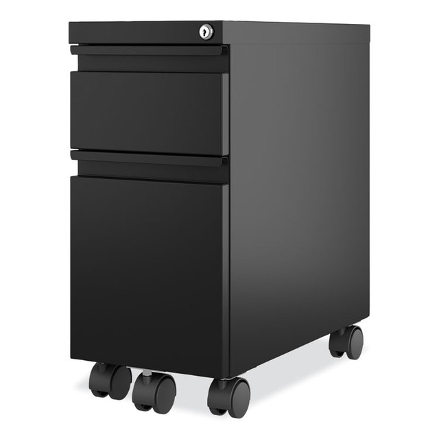 HIRSH INDUSTRIES SPACE SOLUTIONS 22650 Zip Mobile Pedestal File, 2-Drawer: Box/File, Legal/Letter, Black, 10 x 19.88 x 21.75