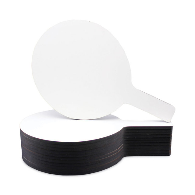 FLIPSIDE PRODUCTS 12032 Dry Erase Paddle, 12" x 7", White Surface, 12/Pack