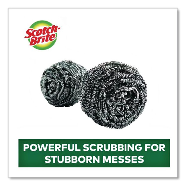 3M/COMMERCIAL TAPE DIV. Scotch-Brite® 84 Stainless Steel Scrubber, Silver