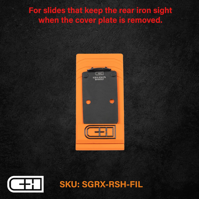 C&H Precision SGRX-RSH-FIL Optics Adapter Plate - Sig P320 RX/PRO/AXG