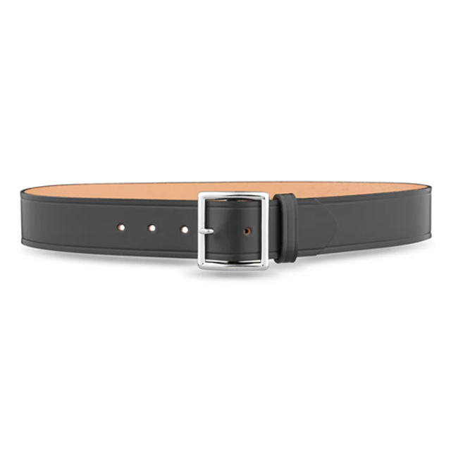 Dutyman 1611-38-9031 1-3/4"" Plain Leather Garrison Belt with Nickel Buckle