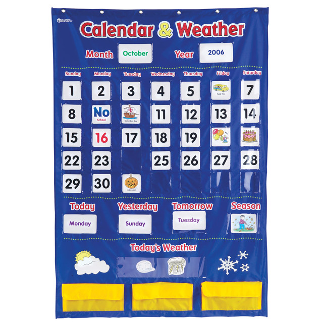 LEARNING RESOURCES, INC. LER2418 Learning Resources Calendar And Weather Pocket Chart LEARNING RESOURCES, INC. LER2418 Learning Resources Calendar And Weather Pocket Chart