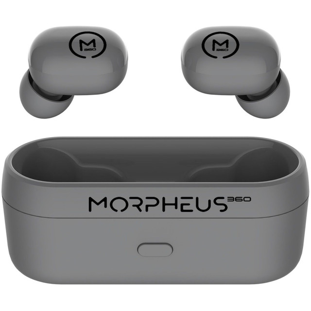 CREATIVE MARKETING, INC. TW1500G Morpheus 360 Spire True Wireless Earbuds - Bluetooth In-Ear Headphones with Microphone - TW1500G - HiFi Stereo - 20 Hour Playtime - Binaural - In-ear Wireless Headphones - Magnetic Charging Case - USB Charging - Slate