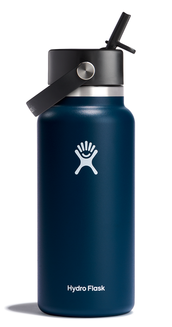 Hydro Flask W32BFS464 Wide Mouth Insulated Water Bottle w/ Flex Straw Cap