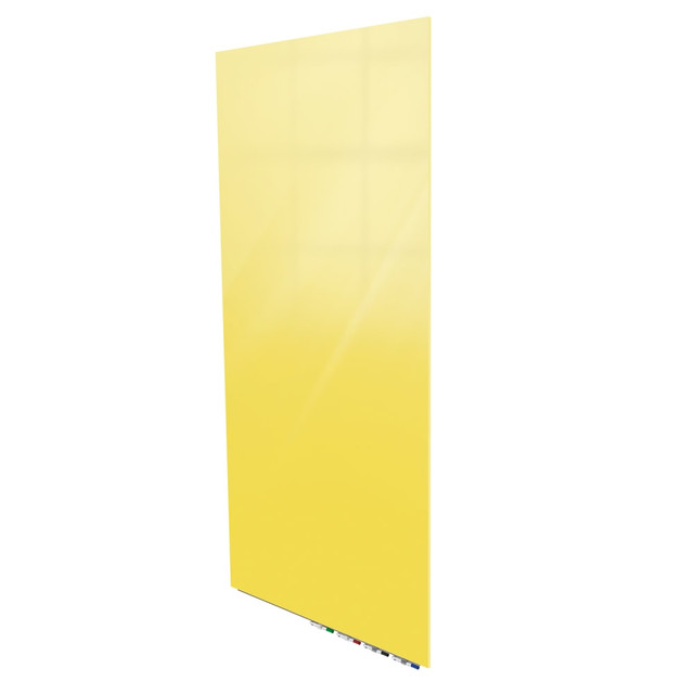 GHENT MANUFACTURING INC. ARIASM104YW Ghent Aria Low-Profile Magnetic Glass Whiteboard, 120in x 48in, Yellow