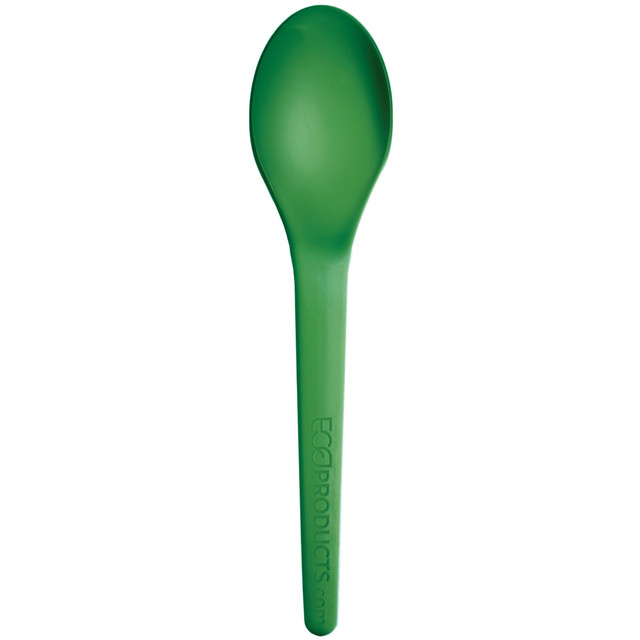 ECO-PRODUCTS, INC. EP-S013G Eco-Products Plantware Spoons, 6in, Green, Pack Of 1,000 Spoons