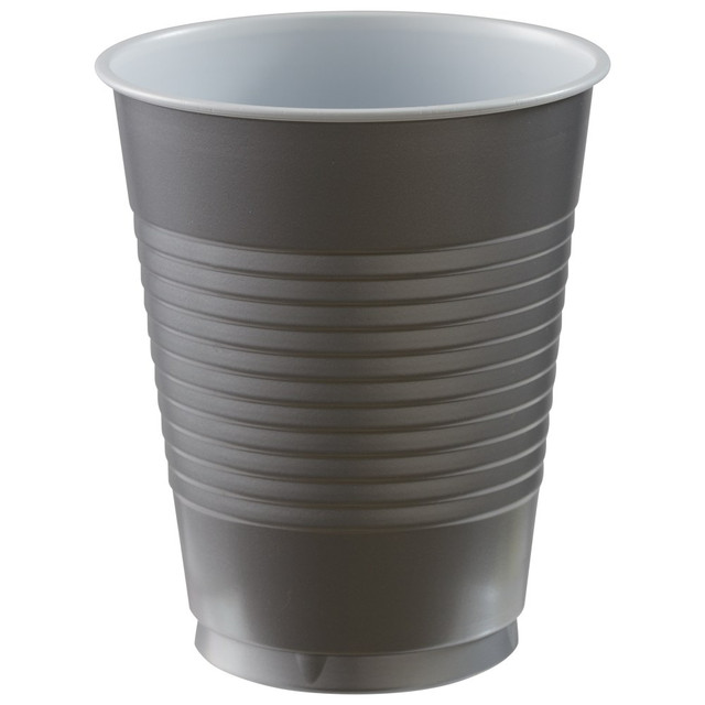 AMSCAN 436810.18  Plastic Cups, 18 Oz, Silver, Set Of 150 Cups