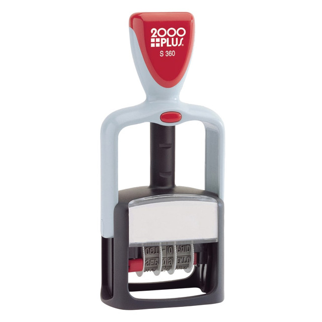 CONSOLIDATED STAMP MFG CO 032519 2000 PLUS Date Message Dater Stamp Paid, Faxed, Received, Entered Stamp,  Self-Inking 4-in-1 Date Message Dater Stamp, Blue and Red Ink