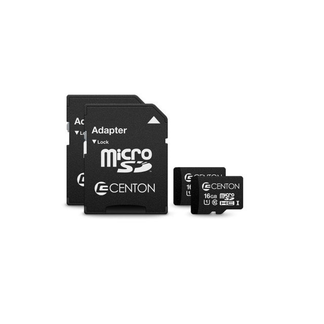 CENTON ELECTRONICS, INC. S1-MSDHU1-16G-2 Centon microSD Memory Cards, 16GB, Pack Of 2 Memory Cards, S1-MSDHU1-16G-2 CENTON ELECTRONICS, INC. S1-MSDHU1-16G-2 Centon microSD Memory Cards, 16GB, Pack Of 2 Memory Cards, S1-MSDHU1-16G-2