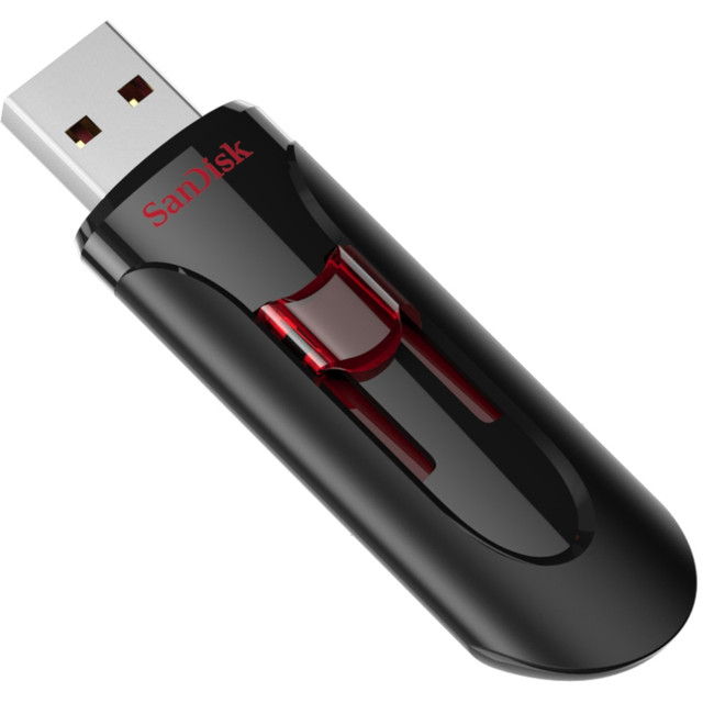 SANDISK CORPORATION SanDisk SDCZ600-064G-A46  Cruzer Glide USB 3.0 Flash Drive, 64GB, Black