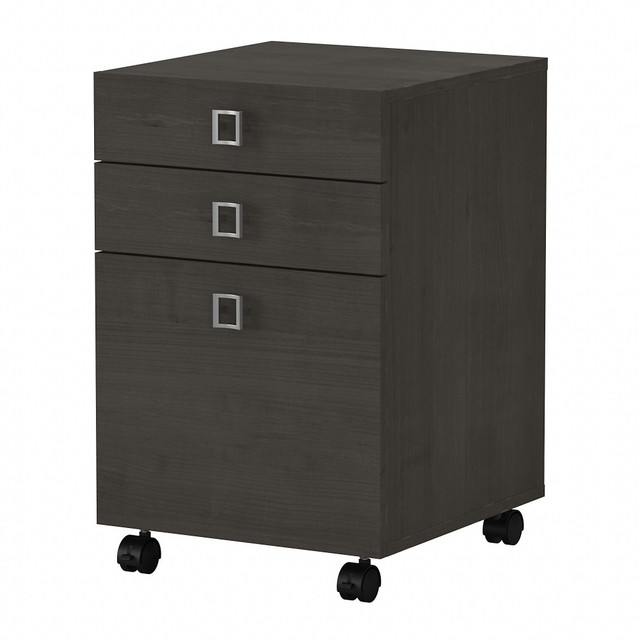 BUSH INDUSTRIES INC. Bush Business Furniture KI60301-03  Echo 17inD Vertical 3-Drawer Mobile File Cabinet, Charcoal Maple, Delivery