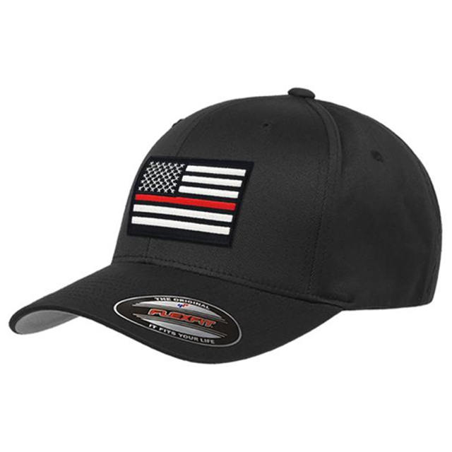 Thin Blue Line FLEX-TRL-BLACK-MEDIUM FlexFit Thin Red Line Hat