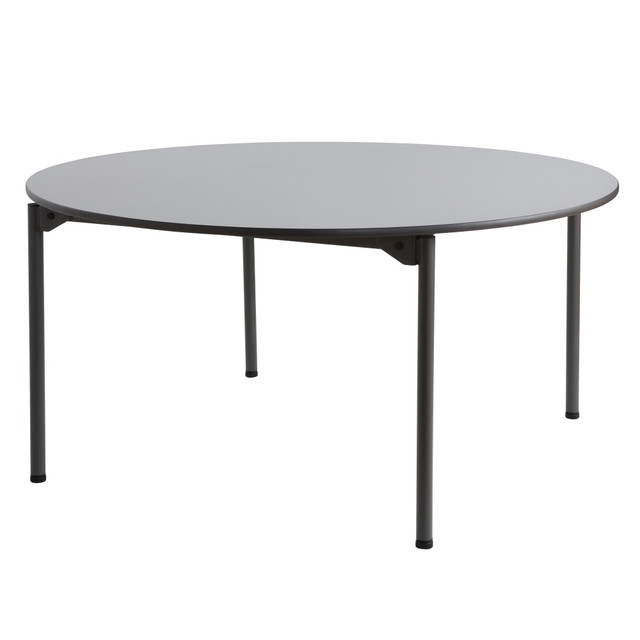 ICEBERG ENTERPRISES LLC 65867 Iceberg Maxx Legroom-Series Wood Folding Table, 60in Round, Gray/Black