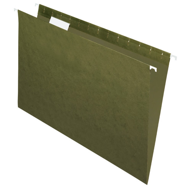 SMEAD MFG CO 811018 Office Depot Brand Hanging Folders, 1/5 Cut, Legal Size, 100% Recycled, Green, Pack Of 25