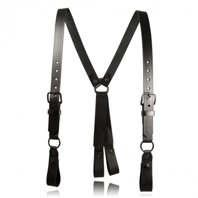 Boston Leather 9180-3-2X Police Leather Suspenders Boston Leather 9180-3-2X Police Leather Suspenders
