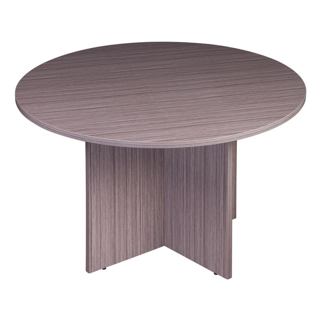 NORSTAR OFFICE PRODUCTS INC. N127-DW Boss Office Products 42inW Round Wood Conference Table, Driftwood NORSTAR OFFICE PRODUCTS INC. N127-DW Boss Office Products 42inW Round Wood Conference Table, Driftwood
