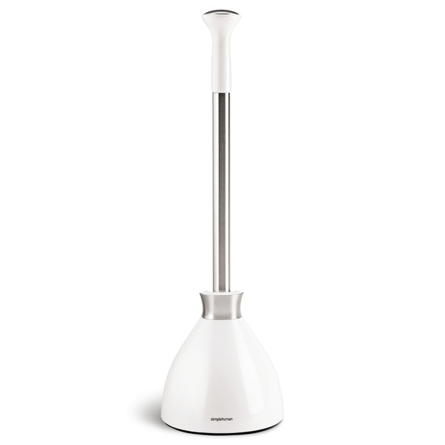 SIMPLEHUMAN LLC BT1085 simplehuman Toilet Plunger, White SIMPLEHUMAN LLC BT1085 simplehuman Toilet Plunger, White