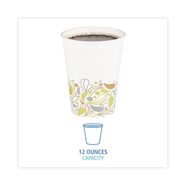 BOARDWALK DEER12HCUP Deerfield Printed Paper Hot Cups, 12 oz, 50/Sleeve, 20 Sleeves/Carton