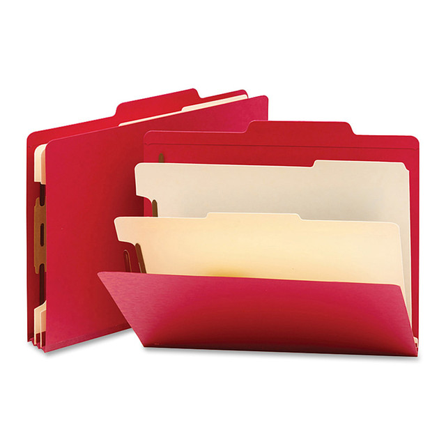 SMEAD MFG CO 14003 Smead Top-Tab Color Classification Folders, Letter Size, 2in Expansion, 2 Dividers, Red, Box Of 10 SMEAD MFG CO 14003 Smead Top-Tab Color Classification Folders, Letter Size, 2in Expansion, 2 Dividers, Red, Box Of 10
