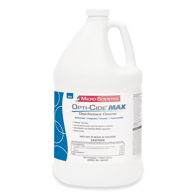 WEIMAN Opti-Cide® Max M60035 Disinfectant Cleaner, 1 gal Bottle, 4/Carton