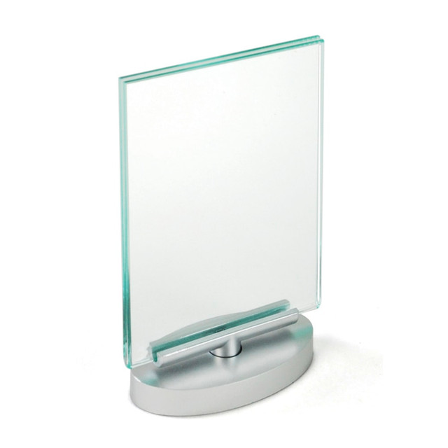 AZAR INTERNATIONAL INC 252940 Azar Displays Revolving Acrylic Vertical 2-Sided Sign Holder Frames, 6in x 4in, Clear, Pack Of 2 Frames