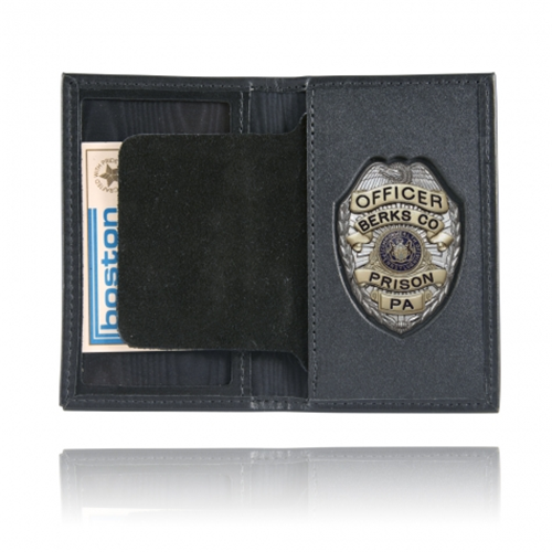 Boston Leather 110-S-4017 Book Style Badge Case, Oversized ID Window