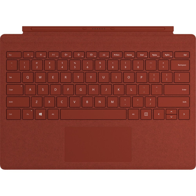 MICROSOFT CORPORATION Microsoft FFQ-00101  Signature Type Cover Keyboard/Cover CaseMicrosoft Surface Pro (5th Gen), Surface Pro 3, Surface Pro 4, Surface Pro 6, Surface Pro 7 Tablet - Poppy Red - Stain Resistant - Alcantara - English (US) Keyboard