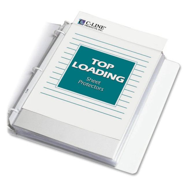 CLINE PRODUCTS INC 62023 C-Line Heavyweight Polypropylene Sheet Protector, clear, 11 x 8 1/2, 100/BX - Letter 8.50in x 11in - Polypropylene - 100 / Box - Clear" CLINE PRODUCTS INC 62023 C-Line Heavyweight Polypropylene Sheet Protector, clear, 11 x 8 1/2, 100/BX - Letter 8.50in x 11in - Polypropylene - 100 / Box - Clear"