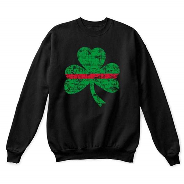 Thin Blue Line STPAT-TRL-CREW-BLACK-XXL Thin Red Line Crewneck, Shamrock Thin Blue Line STPAT-TRL-CREW-BLACK-XXL Thin Red Line Crewneck, Shamrock