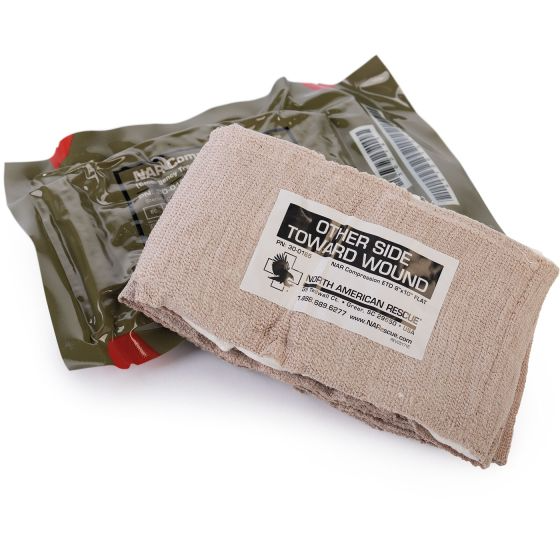 North American Rescue 30-0165 Responder Emergency Trauma Dressing - 8''x10'' Compressed