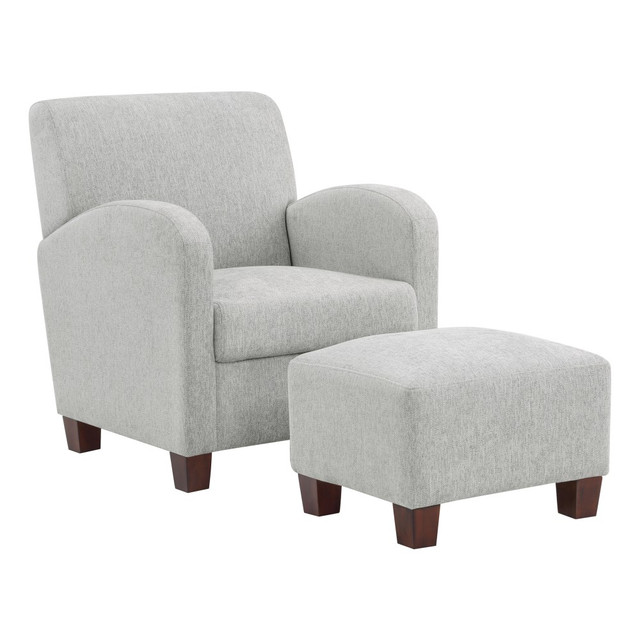 OFFICE STAR PRODUCTS ADN-H14 Office Star Aiden Chair With Legs And Ottoman, Smoke/Espresso OFFICE STAR PRODUCTS ADN-H14 Office Star Aiden Chair With Legs And Ottoman, Smoke/Espresso