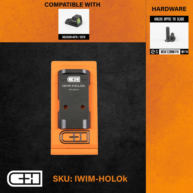 C&H Precision IWIM-HOLOK Optics Adapter Plate - IWI Masada