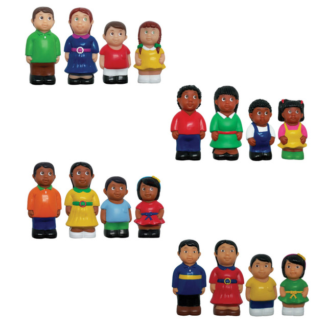 GET READY, INC. MTB624 Get Ready Kids Ethnic Family Figures, Set of 16
