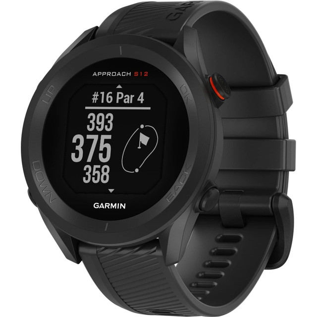 GARMIN INTERNATIONAL, INC. 010-02472-00 Garmin Approach S12 GPS Watch - 43.7 mm - 43.7 mm - Odometer - Clock Display, Timer - 122.07 MB - 0.9in - Bluetooth - GPS - 30 Hour - Black - Silicone Band Material - Golf, Tracking, Smartphone - Water Resistan GARMIN INTERNATIONAL, INC. 010-02472-00 Garmin Approach S12 GPS Watch - 43.7 mm - 43.7 mm - Odometer - Clock Display, Timer - 122.07 MB - 0.9in - Bluetooth - GPS - 30 Hour - Black - Silicone Band Material - Golf, Tracking, Smartphone - Water Resistan