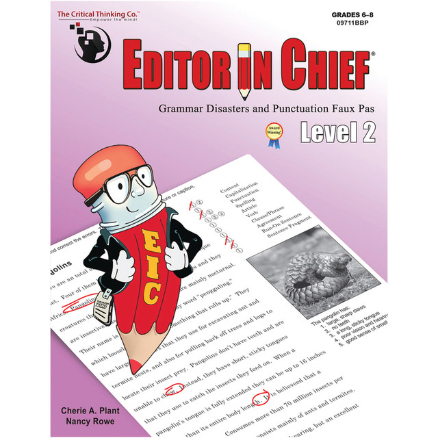 CRITICAL THINKING CO. CTB9711 The Critical Thinking Co. Editor In Chief Level 2 Workbook, Grades 6-8